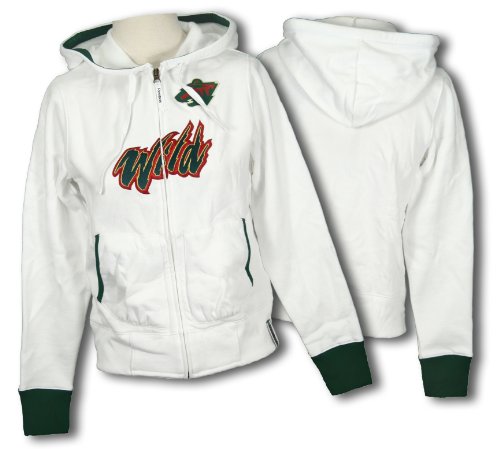Minnesota Wild NHL Women's CHANT Hoodie, Fleece Zip Jacket, White