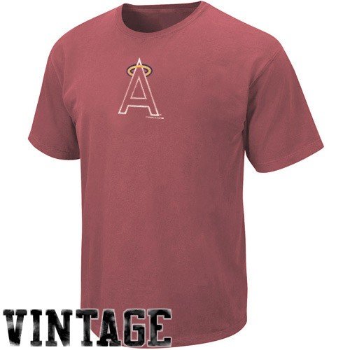 Los Angeles Angels of Anaheim Cooperstown Big Time Play 2 Garment Dye T-Shirt by Majestic Athletic (X-Large)