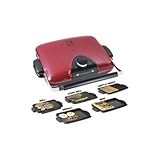 George Foreman GRP97R Next Grilleration G5 - Red - Removable-Plate Grill with 5 Removable Plates - Bonus Omelette Plates