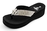 Corkys Womens Serena Black Sandal - 10 B US