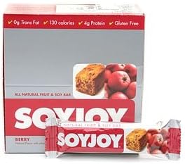Soyjoy All Natural Baked Whole Soy and Fruit Bars, Berry 1.05 oz (Pack of 4)