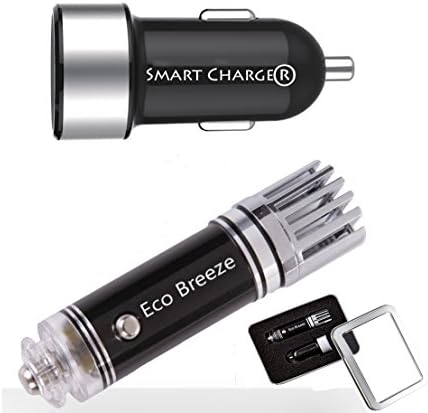 Smart CAR KIT - Car Air Purifier, Ionizer &amp; Smart Charger, 4.8a Dual 2.4a USB Port Car Charger, Portable Travel Charger, Rapid Car Charger,adapter for Iphone ,Ipad, Samsung Galaxy, Smart Phone &amp; Tablets