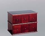 Multimedia Storage Cabinet with Apothecary Style in Cherry Finish