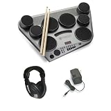 Yamaha YDD60 8 Pad Digital Drum Machine Bundle -  Power Supply and Professional Headphones