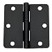 Tools & Hardware : Global CP3535-R1/47B-M Full Mortise Plain Bearing Hinge, 1/4-Inch Radius, 2-Pack, Black
