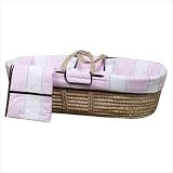 Metro Pink/Chocolate Moses Basket