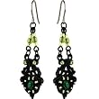 Black VIRIDIAN BEADED CHANDELIER Earrings