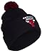 NBA Authentic Licensed Basketball Cuff Pom Pom Beanie Knit Hat Cap - Bulls Black