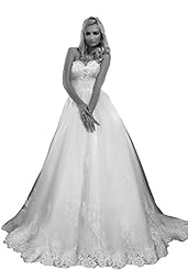 A-line Sweetheart Tulle Applique Lace Beaded Empire   Waistline Sleeveless  Dress with a Chapel Train 