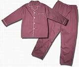 Claiborne Men's Long-sleeve, long-leg Coat-style Broadcloth Pajamas