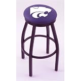 Kansas State Wildcats 25 Single-ring Swivel Bar Stool with Black Accent Ring
