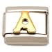 "A" Italian Charm Gold Plated 9mm