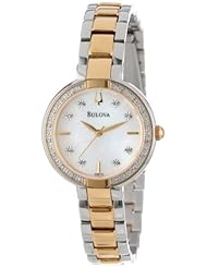 Bulova Womens 98R172 Diamond Set Case Watch
