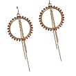 Hoops Up Earrings Red Beads (Femme Frivolity)