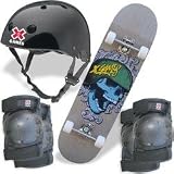 X Games Skateboard Combo Pack with Helmet and Pads