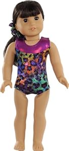 Funky Leopard Gymnastics Doll Leotard and Scrunchie