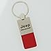 Jeep Renegade Red Leather Key Ring