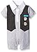 Calvin Klein Baby-Boys Romper, Gray, 0-3 Months