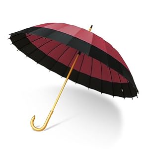 【クリックで詳細表示】24本骨傘蛇の目風和傘60cmサイズエンジ