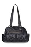 Sheri Genuine Leather Diaper Bag from Baby Kaed - BLACK