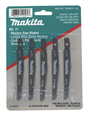 MAKITA USA INC #792540-9 5PK #71 Recip Blade
