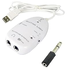USB Gitarren Schnittstellenkabel f�r PC/Mac Computer Aufnahme und einen 3,5mm/1/4-Inch Adapter