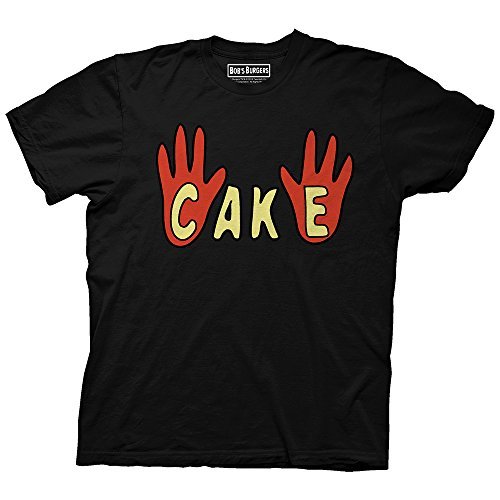 Bob's Burgers Cake Theater Show Adult Shirt (Large, Black)