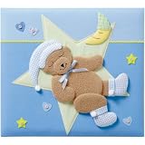 Amanda Blu Plush Top Baby Scrapbook Album - Blue Sleepy Bear (12)