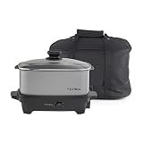 West Bend 84915 5-Quart Oblong-Shaped Slow Cooker with Tote