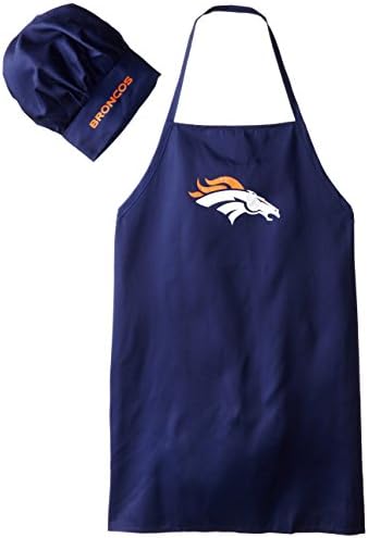 DENVER BRONCOS NFL BARBEQUE APRON AND CHEFS HAT