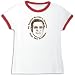 T-Shirt Ringer Woman White  My English Mastiff Is Smarter Than Your President / G. Bush - Retro  Dog
