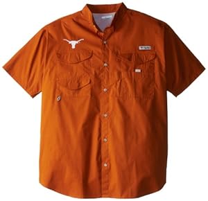 NCAA Texas Longhorns Men's Collegiate Bonehead Short Sleeve Shirt, Bright Copper, X-Large