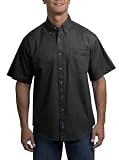 Upscale 100% Cotton Short Sleeve Twill Shirt - Black