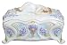 6.25 inch Slumbering Maiden on Porcelain Trinket Box Violet Motif