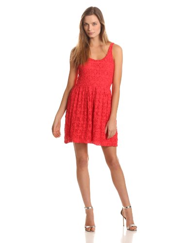 eight sixty Women's Puckered Lace Sleeve Party Dress, Calypso, X-Small