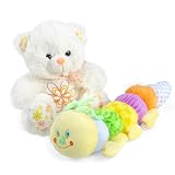 Musical Caterpillar and Teddy Set - Yellow Caterpillar and Orange Teddy