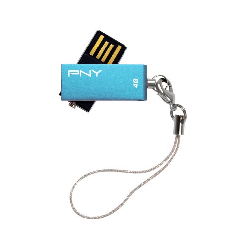 PNY Micro Swivel Attaché P-FDU4GBSV-EF/BLU (Blue)