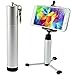 First2savvv ZP-100A16 silver Portable Self-portrait handheld Pole Arm monopod stand Camcorder/Camera/mobile phone tripod mount adapter bundle for samsung Galaxy S7 S6 EDGE Ace 2 GTI8160 Galaxy s 3 GT-I9300 Galaxy mini 2 Galaxy Pocket GT-S5300 with LENS Cleaning Cloth