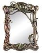 Art Nouveau Calla Lily Mirror - Cold Cast Resin - 13'' Height