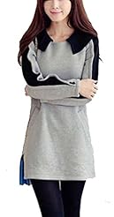 Winter Above the Knee Cotton Sweater Long Sleeves Mini Dress 