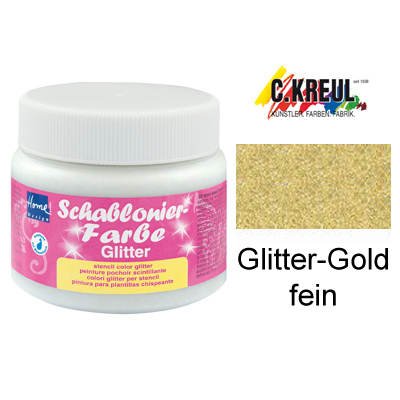 Home Design 74349 - Schablonierfarbe Glitter-Gold fein 150 ml Preisvergleich