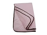 American Baby Company Minky Dot Portable Mini Crib Comforter with Chocolate Trim - Pink