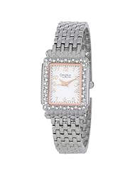 Caravelle by Bulova Womens 43L127 Crystal Set Case with Rose-Tone Accent Watch