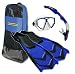 Sporting Goods : US Divers Captain 4 Silicone Mask/Fins/Snorkel Set: Captain 4 LX mask, Hydroair snorkel, Hydroflex fins, Tote bag