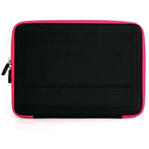 Kroo Apple iPad Care ONE Bundle; Magenta EVA iPad Case, Anti Glare Screen, Crystal Clear Case, Travel Charger, USB Sync Cable and Earphones