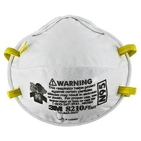 4 Pack 3M 8210 "Plus" N95 Dust Mask, Particulate Respirators - 20 per Box