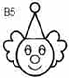 Clown Snazaroo Burpo Rubber Stamp for Face Painting