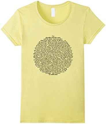 Women's Desiderata - Max Ehrmann - Go placidly among the noise XL Lemon