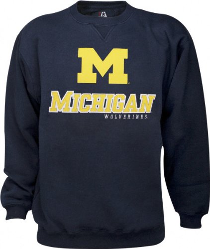 Michigan Wolverines Navy Guardian Crewneck Sweatshirt