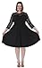 Sapphyra Women's Plus Round Neck 3 4 Sleeve Pleated Lace Midi Dress Size 1X-5X